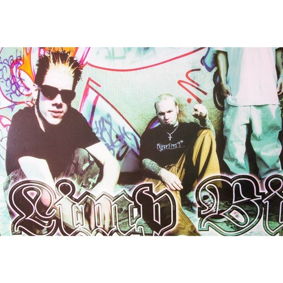Vintage 1999 Limp Bizkit Group Shot Graffiti 22.5โx34.5โ Poster #6185 NOS - Picture 3 of 8